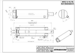 5″ bore x 15.75″ stroke Dump Hoist Hydraulic Cylinder
