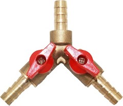 Corrosion-Resistant 5/16″ Y-Shaped Brass Shut-Off Valve for High-Temperature Use