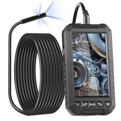 VEVOR Endoscope Camera with Lights Triple Lens Borescope 16.4FT Cable 5″ Screen
