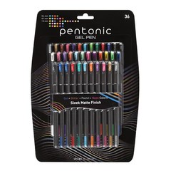 Pentonic Gel Pens, 36 Count, 36 Assorted Colors (Assorted Color,
