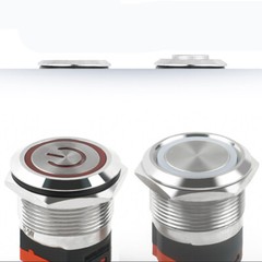 16/19/22/25mm LED Push Button Switch Momentary Latching On/Off Waterproof Metal