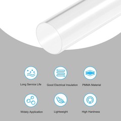 Acrylic Pipe Clear Round Tube 175mm ID 180mm OD 18″ for Lamps and Lanterns