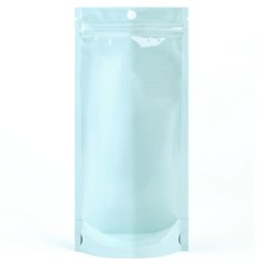 Clear Blue Stand Up Resealable Stand Up Plastic Food Packaging Bags Pouches