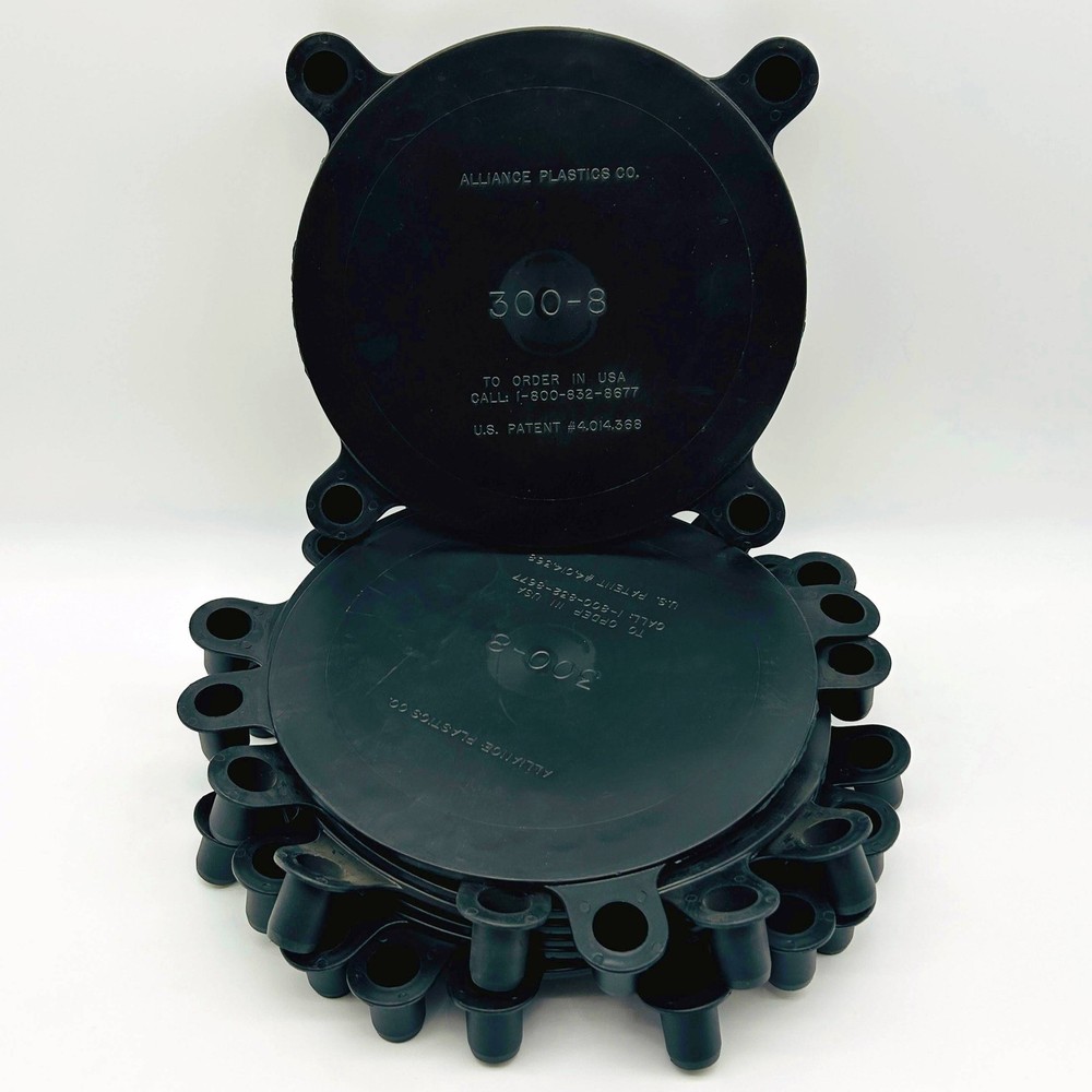 Essentra 3008A Studded Raised Face Flange Protector 8in Black Quickfit Pk of 10
