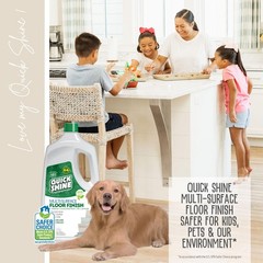 Quick Shine Multi-Surface Floor Finish-Polish 64oz-4pk | Safer Choice, No PFA…