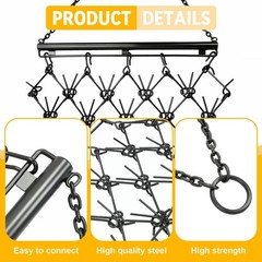 4FT X 4FT Heavy Duty Drag Harrow For ATV UTVs Leveling Grading Powder Coated