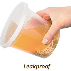 DuraHome Deli Containers with Lids 24oz. Leakproof 30 24 oz. (30 Sets), Clear