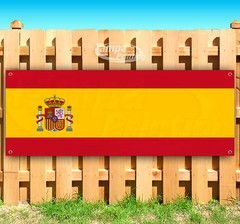 SPAIN FLAG Advertising Vinyl Banner Flag Sign 15″ 18″ 20″ 30″ 48″ 52″