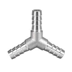 Stainless Steel 5/16″ Hose Barb Y Barbed Fitting 3 Way Wye Adapter with 3Pcs Hos