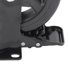 4Pcs Heavy Duty Casters Black 6″ W/ Brake 360° steering With 2× Hardware Kits