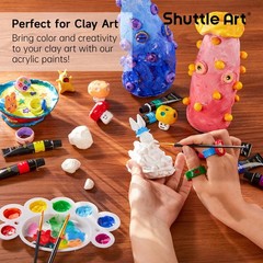 Acrylic Paint Set, 16 x12ml Tubes Artist Quality Non Toxic Rich Pigments Colors