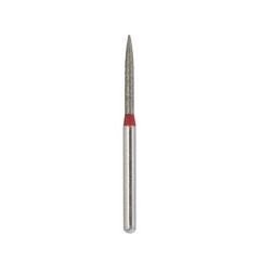 Dental Diamond Burs Flame Bur 863/012F Fine Grit Red FG for High Speed Turbine