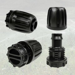 1/2 Inch Drip Irrigation Fittings End Caps, 10 Pack Plugs inch, Black