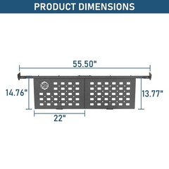 Truck Bed Divider MOLLE Panel Adjustable Quick-Lock 05-23 Tacoma No-Drill