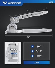 3-in-1 Tube Bender Tubing Brake line Bender for Soft Copper, Aluminum, Metal, Pi