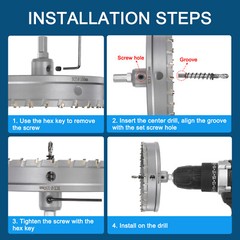Metal Hole Saw Carbide Cutter 115mm / 4-1/2″ Dia for Stainless Steel Metal