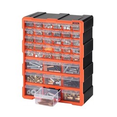 VEVOR 39-Drawer Storage Organizer Plastic Drawer Parts Storage Cabinet Stackable