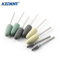 AZDENT Dental Resin Base Acrylic Polishing Burs Kit HP Tungsten Carbide Polisher