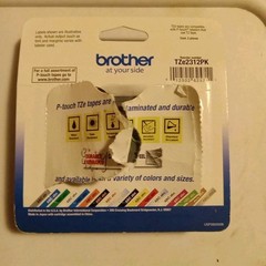 New Genuine Brother P-Touch TZe-231 2PK Black on White Tape Bag Open Box
