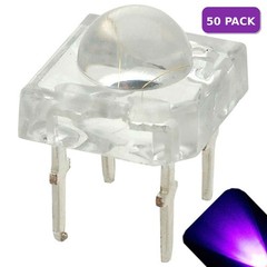 50 x LED 5mm Dome Superflux UV Purple Piranha LEDs Sign Tail Lights Super Flux