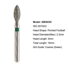 Diamond Dental Burs 856 379 801 FG Round End Taper Football Barrel Pear Flame