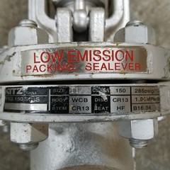 Kitz 150 SCJS 1-1/2″ Globe Valve, WCB Body, CR13 Disc, CR13 Stem, 150 Class