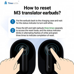 Timekettle M3 3 in 1 Language Translation Earbuds No Subscription – Black Color