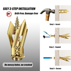 360Pcs Self Drilling Drywall Anchors with Screws Kit, 4 Sizes Sheetrock Anchors