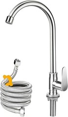 Brushed Nickel Cold Water Faucet Only,SUS304 Stainless Steel Single Handle