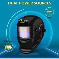 TRQWH True Color Auto Darkening Welding Helmet with Light for TIG MIG ARC