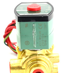 ASCO Red-Hat 8342G001 Solenoid Valve, 4-Way, 2-Position, 1/4 in Pipe, 110/120VAC
