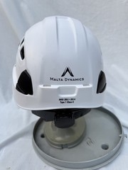 Malta Dynamics White Hard Hat With Clear Visor Type 1 Class C