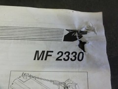 Massey Ferguson MF2330 Broom Operator Instruction Book Manual 4316217M1