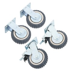 4PCS Heavy Duty Swivel Caster Fixed Wheel with Brake Set 6 inch Caster Wheels