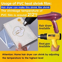 Heat Shrink Wrap Bags 6×10 Inches PVC Professional Grade Gift Baskets 100 PCS