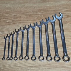 Wright Tool Combination Wrench Set 11 Piece SAE Set 911 3/8 Through 1 Made USA