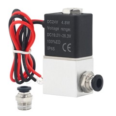 2 Way Normally Closed DC 24V Electric Solenoid Air Valve 1/4″ NPT Sets
