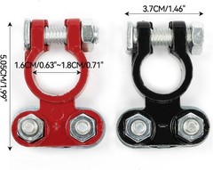 2Pcs Automotive Battery Terminal Clamps, Corrosion Resistant Positive Negative C