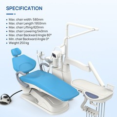 TJ2688-F6 Dental Unit Chair Computer Control DC Motor Doctor Stool Hard Leather