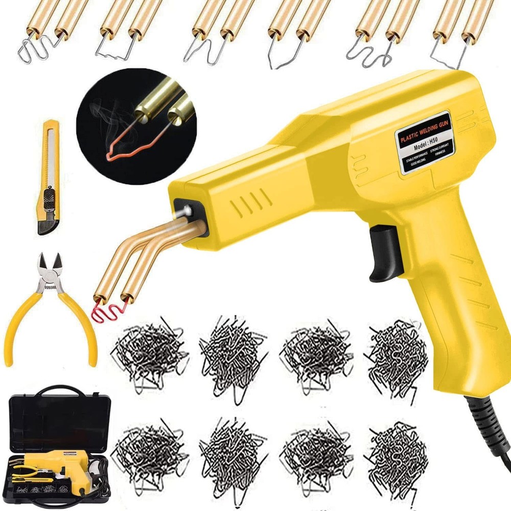 Plastic Welding Machine Car Bumper Repair Kit – Hot Staple Gun Plastic Welder…