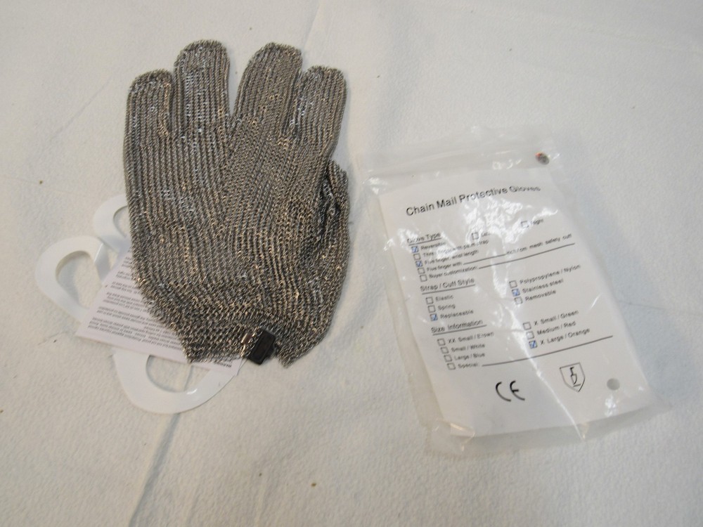 Franklin Stainless Steel Reversible Chain Mail Protective Glove Xtra Large