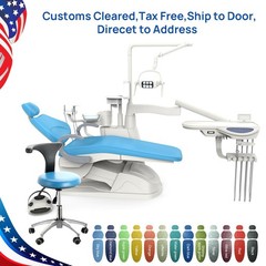 TJ2688-F6 Dental Unit Chair Computer Control DC Motor Doctor Stool Hard Leather