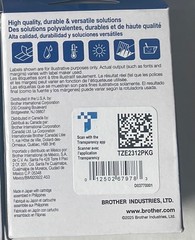 Genuine Brother TZe-2312PK Black on White 12mm 1/2″ P-Touch Label Tape