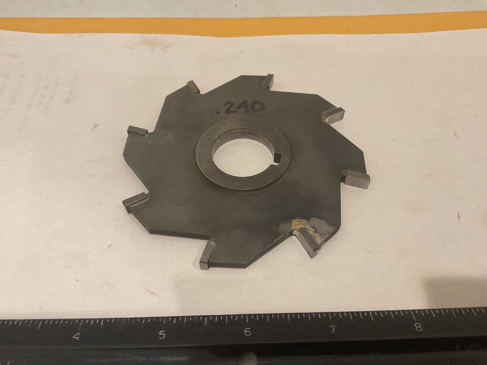 Refurbished 4″ X .240″ X 1″ Carbide Tipped Straight Side Cutter, 8 Tooth