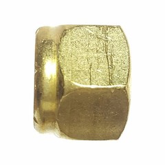 3/8-16 Solid Brass Hex Locknut Nylon Insert Elastic Stop Lock Nuts Qty 500