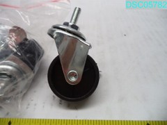 QTY=4:LOCKING CASTER WHEEL’S 2-1/4″ H X 1-1/2″ OD X 5/8″ W STEM 1/2″ L X 1/4″-20