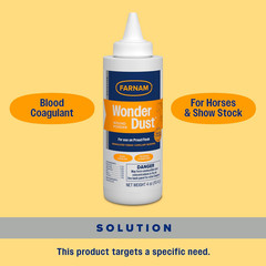 Farnam Wonder Dust Wound Powder, Blood Coagulant for Horses and Show Stock, for