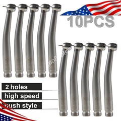 10pcs NSK Style Dental High Speed Handpiece Push Button 2 Hole Borden ASkeadnt