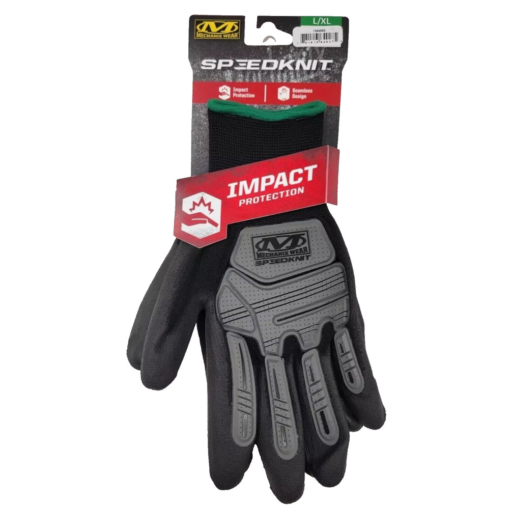 Mechanix Wear Speedknit Impact Abrasion Protection Safety Work Gloves Size L/XL