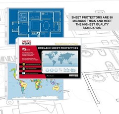 11×17 Sheet Protectors, 25 Pack, Heavyweight, Clear Page Protectors | Side Lo…